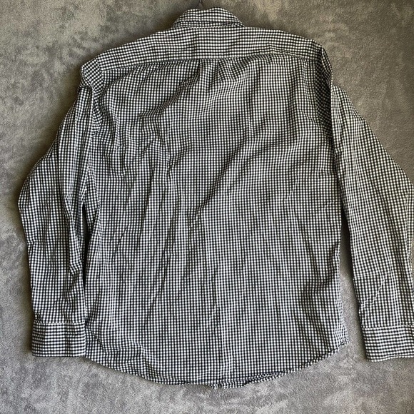 VTG J. Crew Shirt Mens Large Blue Checkered Classic Button Up Collared Preppy - Picture 10 of 15
